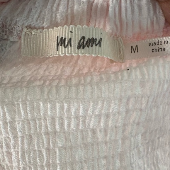 NWOT Mi ami Pink Ruffled Peplum Blouse - Picture 3 of 4